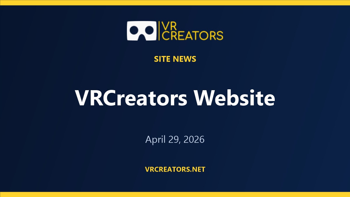 VRCreators Website Launch