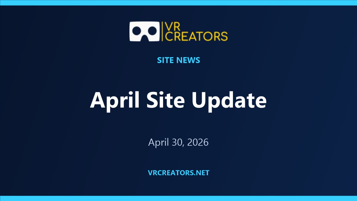 VRCreators Site Update - April 2026