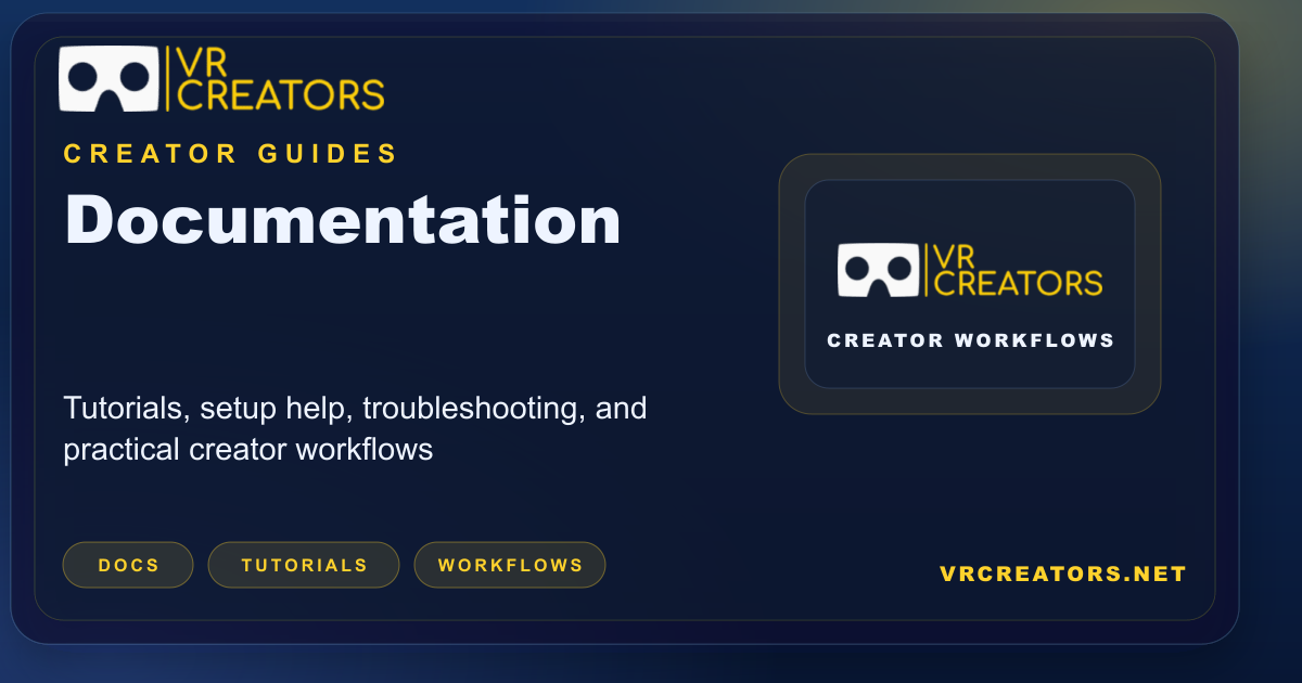 Documentation | VR Creators