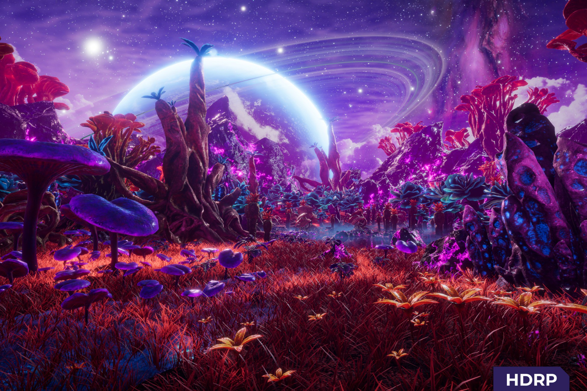 Alien Planet Fantasy Environment - Jungle Plants
