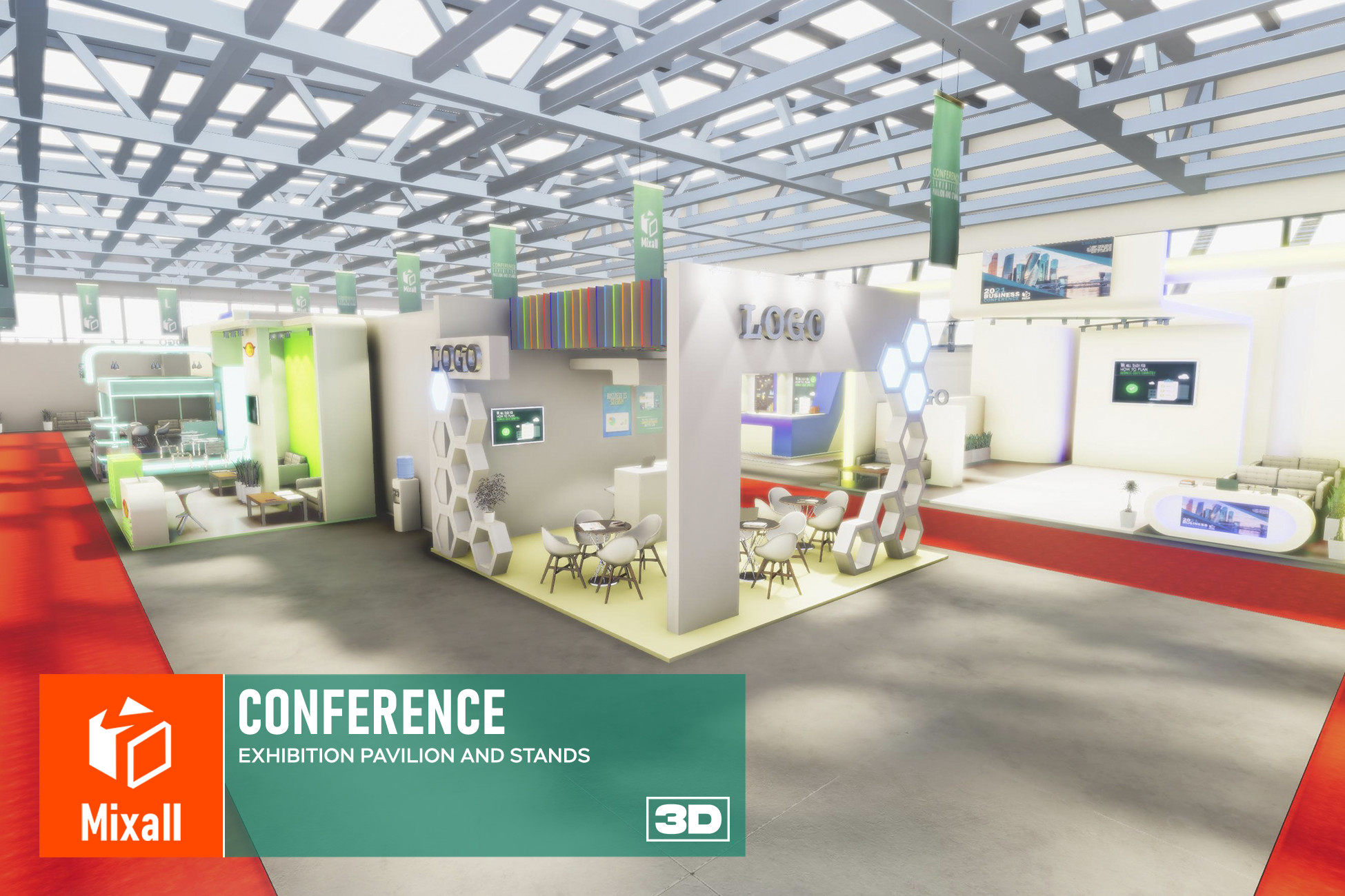 Conference - exhibition pavilion and stands