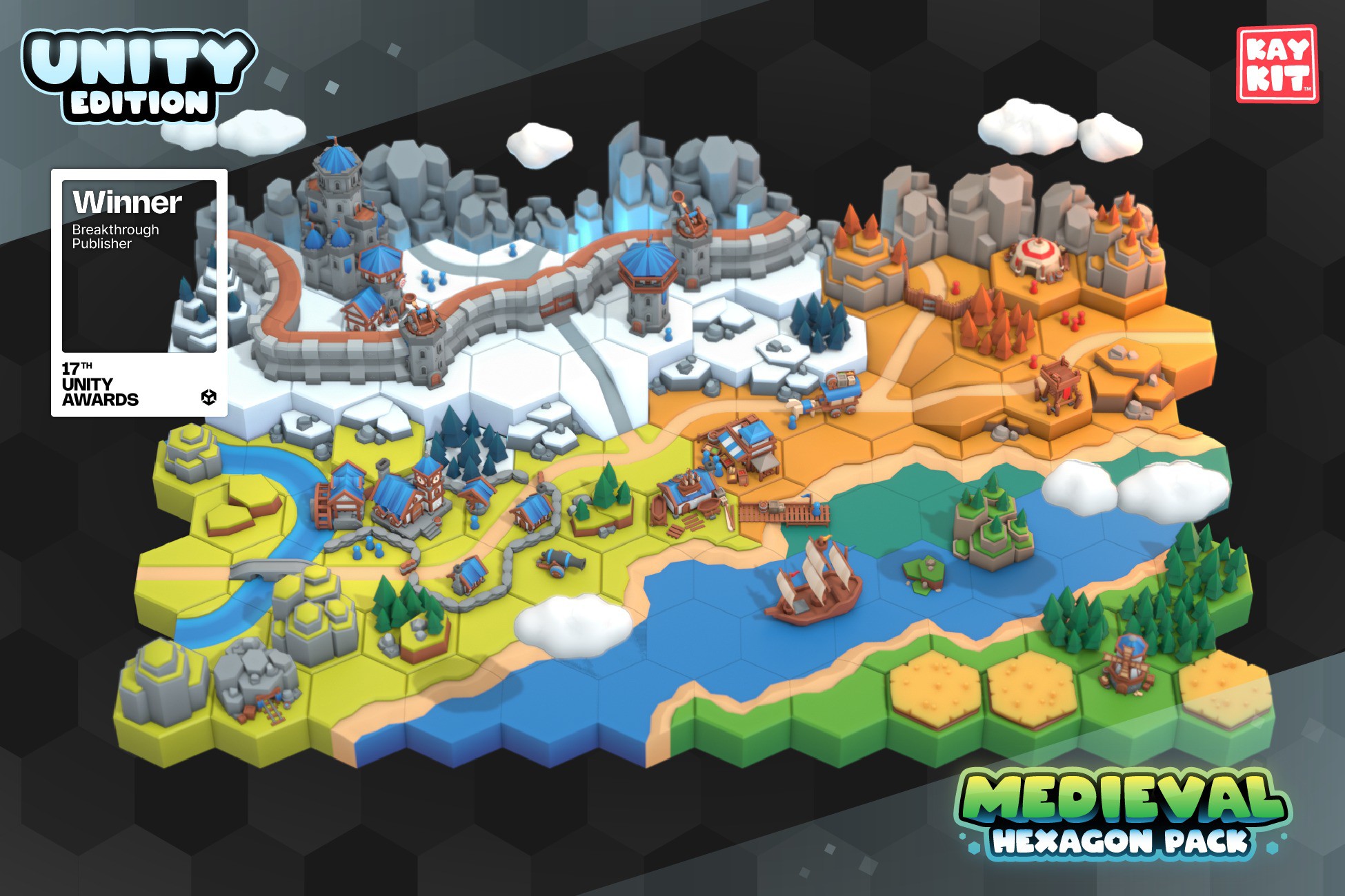 KayKit - Medieval Hexagon Pack (for Unity)
