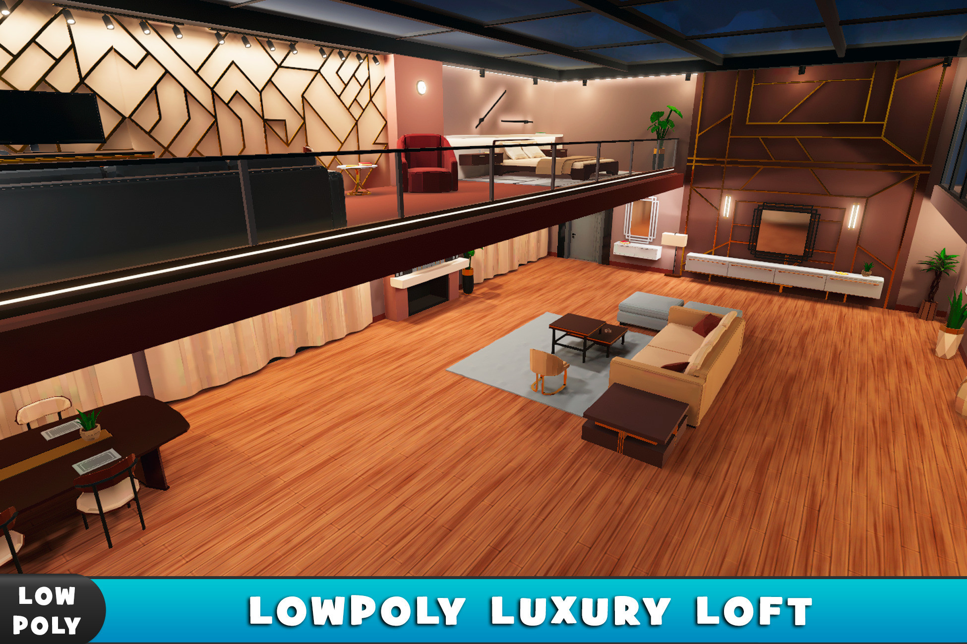 LowPoly Luxury Loft Interior
