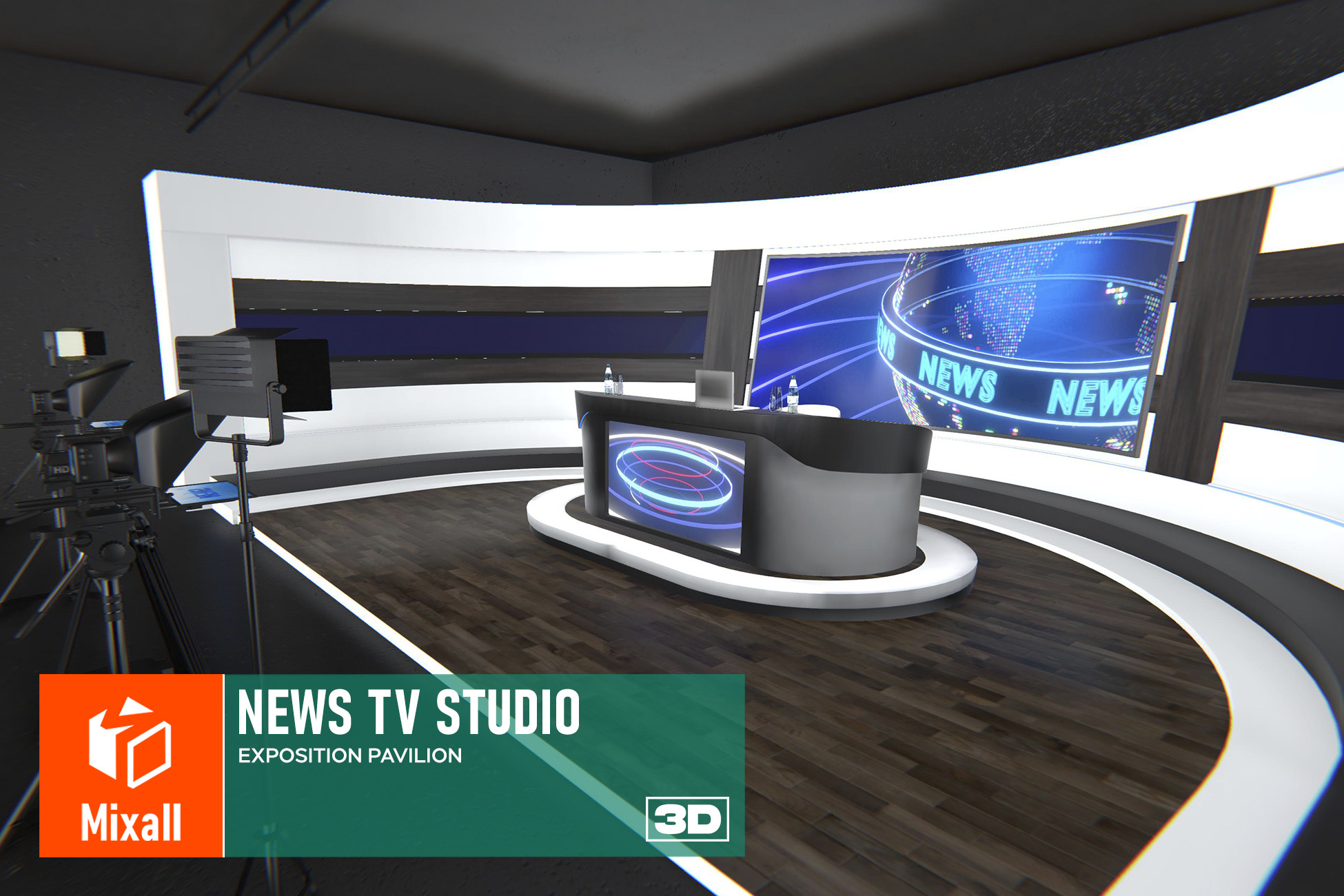 News TV studio - exposition pavilion