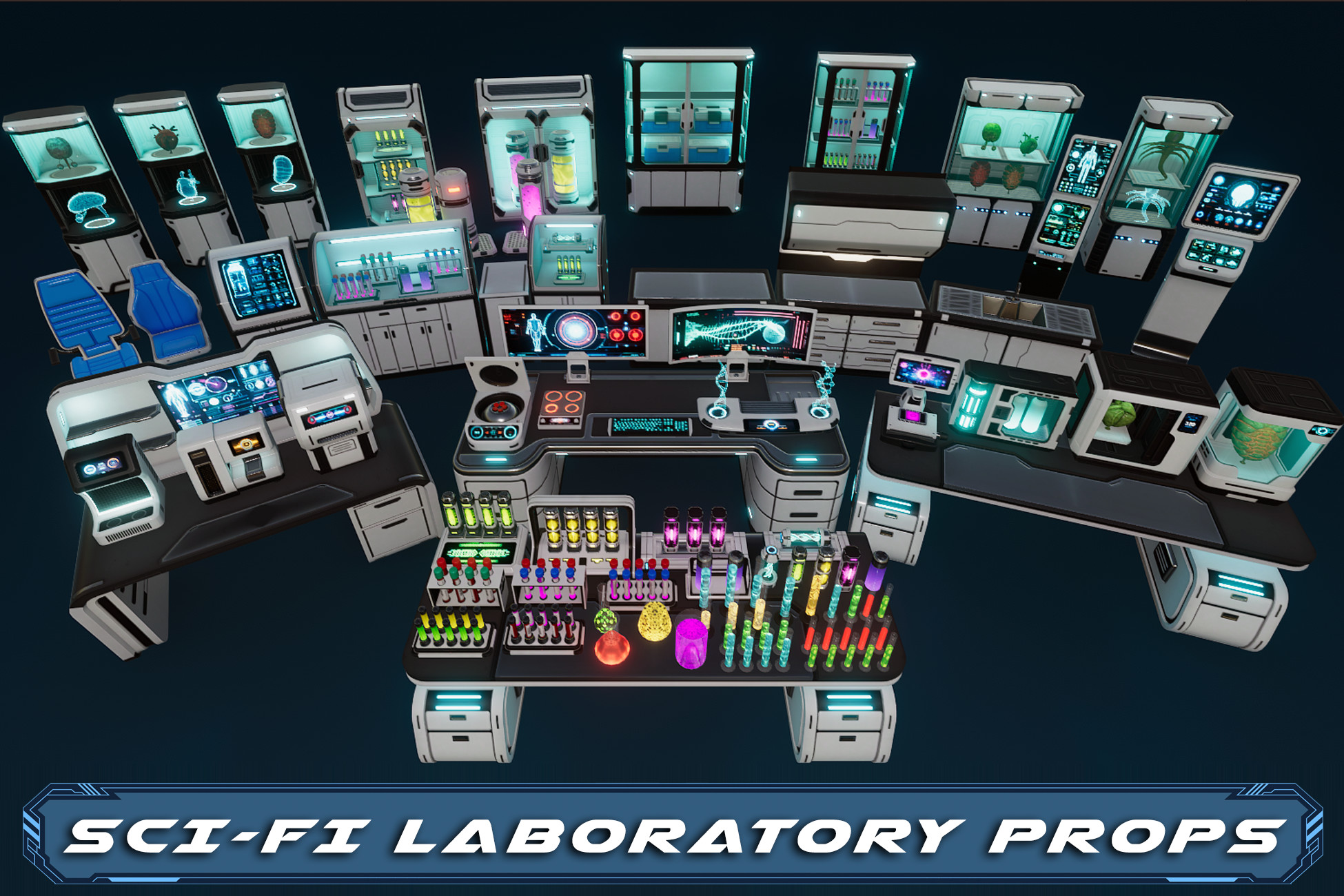 Sci-Fi Lab Props
