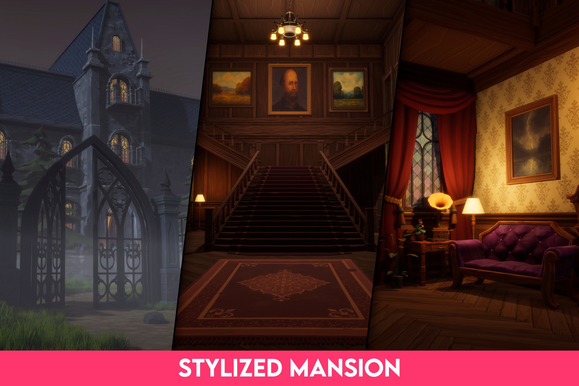 Stylized Victorian Mansion