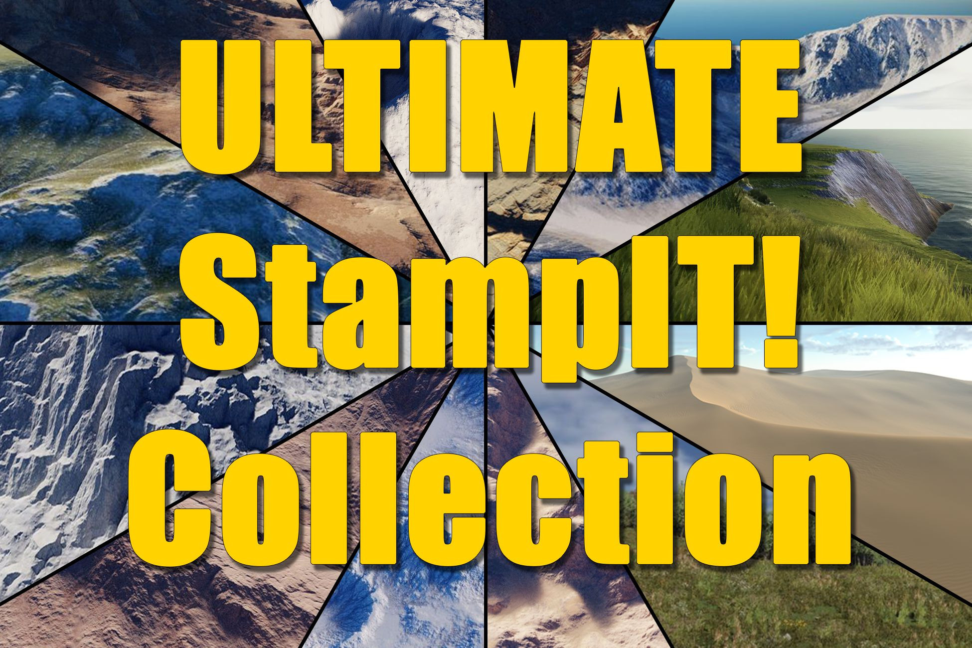 Ultimate StampIT! Collection - Heightmaps for Unity 6, MicroVerse, Gaia Terrain